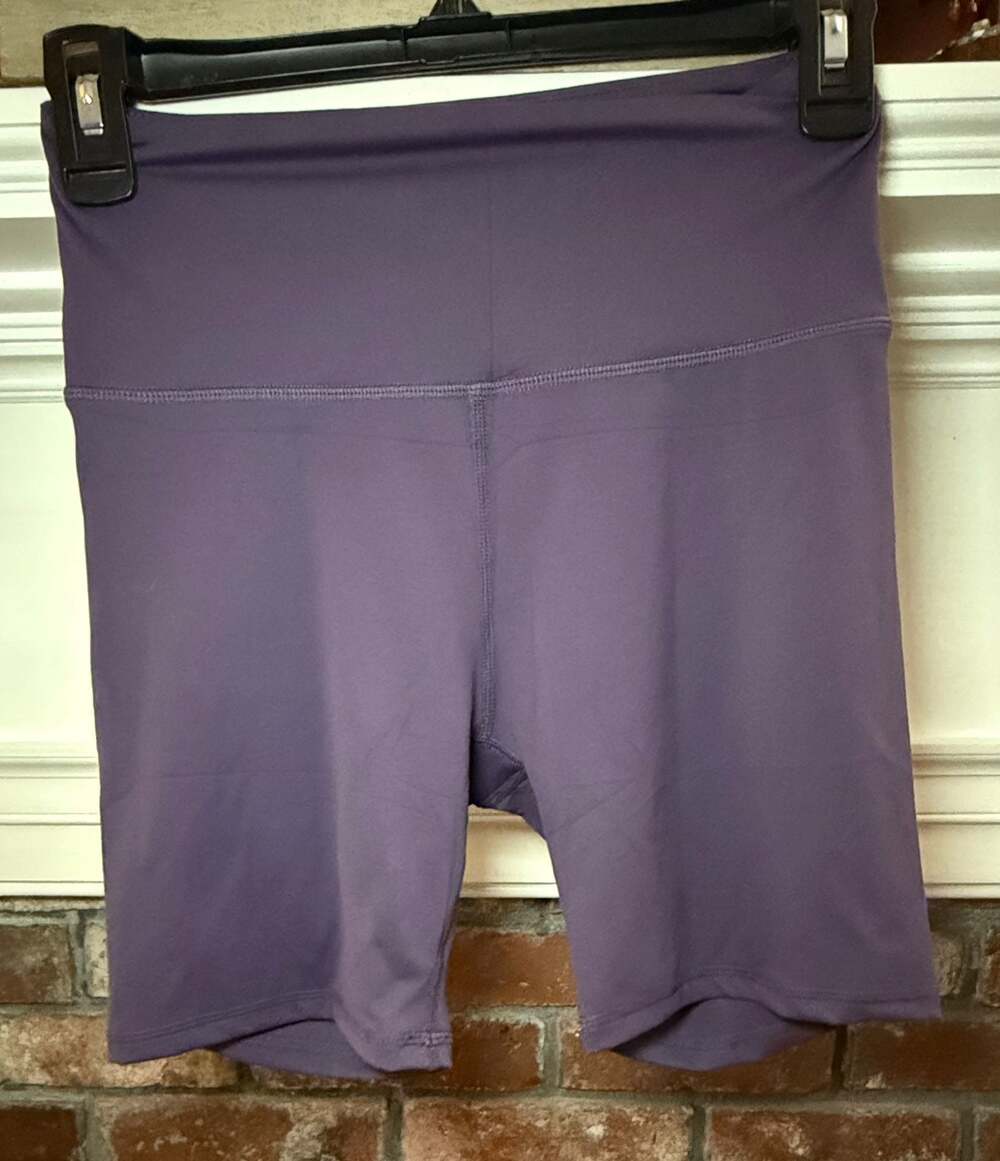 Ododos Women's High-Waisted Athletic Biker Shorts in Purple